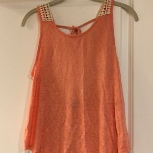 Orange tank top with open back